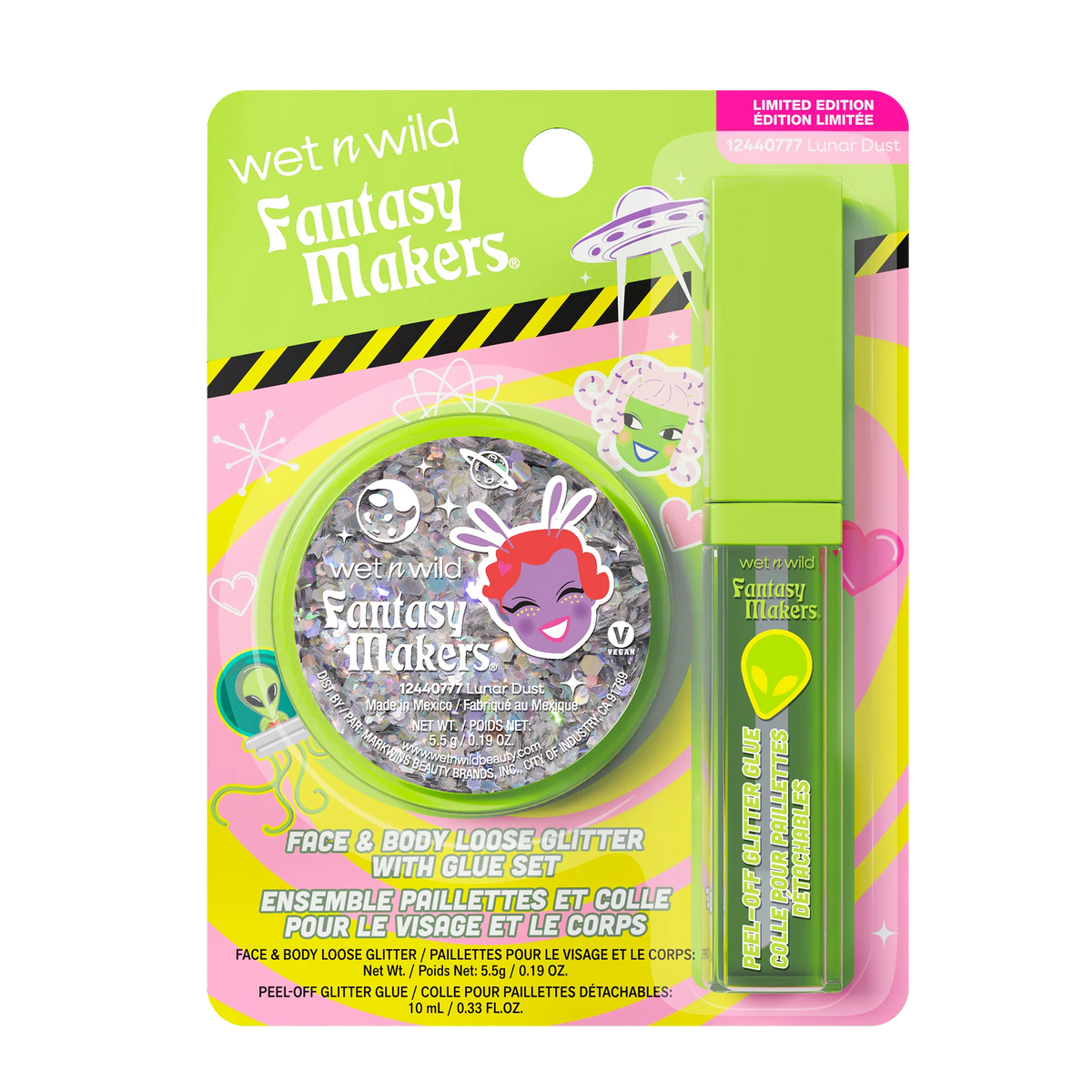 Face & Body Loose Glitter with Glue Set | Lunar Dust